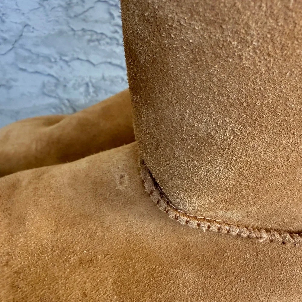 Koolaburra by UGG Koola Short Suede Fur Boots Womens‎ 9 US 40 EU Chestnut Brown